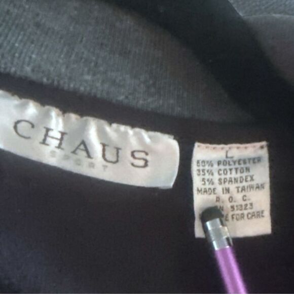 CHAUS l Button-up Collared Sweater Blazer Jacket l 4-pocket Design l L l EUC - Picture 5 of 10